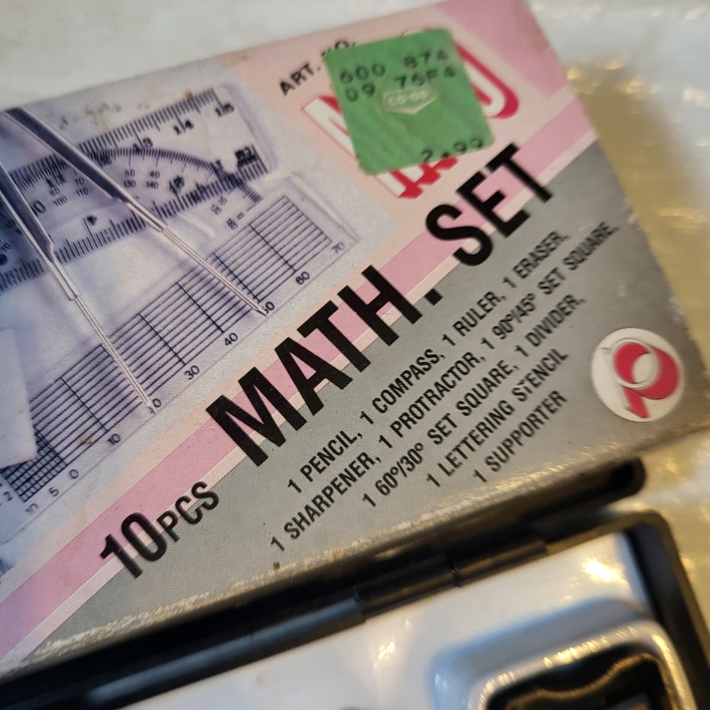 4 For $10 - Math Set with Compass and Ruler - Black - Picture 3 of 3